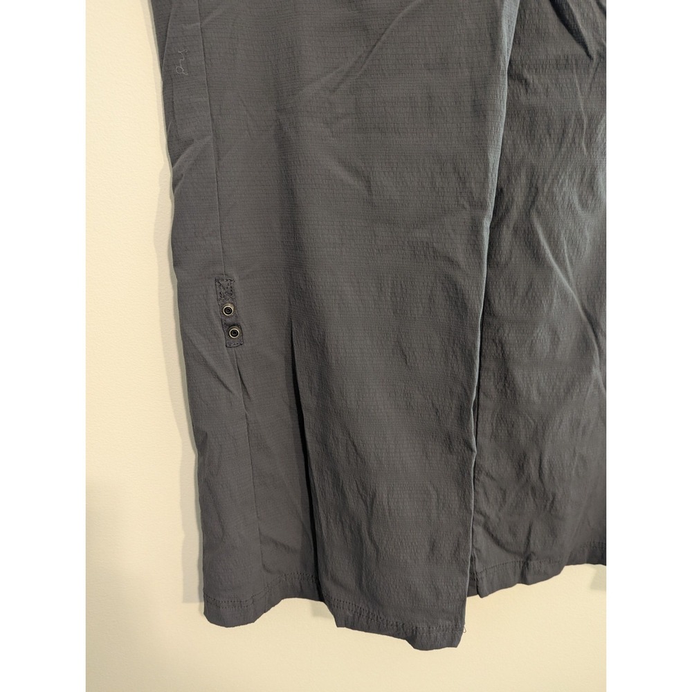 PrAna Cargo Convertible Hiking Pants Zip Shorts Gray Women's Size 12 Roll Up - Picture 4 of 12